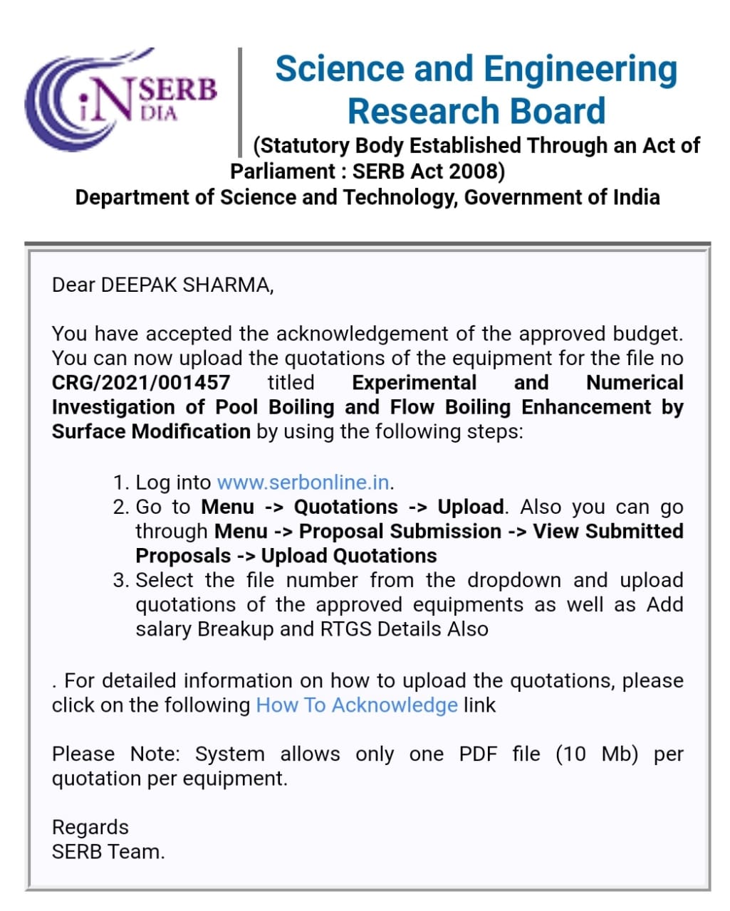 Science and Engineering Research Board